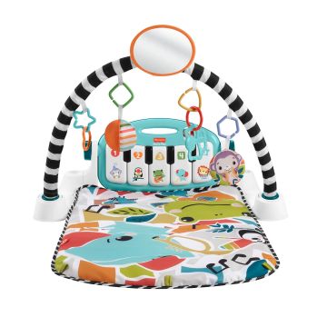 Fisher-Price Glow and Grow Kick & Play Piano Gym Blue (Image 1)