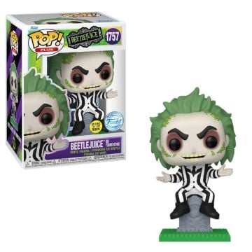 Beetlejuice Beetlejuice on Tombstone Glow US Exclusive Funko POP! Vinyl0