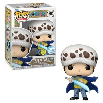 One Piece Trafalgar Law with Blue Anesthesia Glow US Exclusive Funo POP! Vinyl