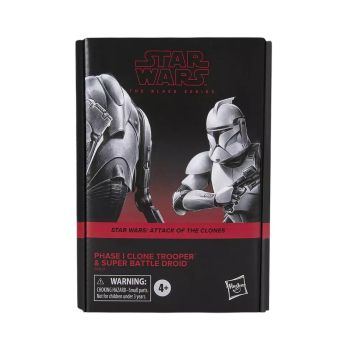 Star Wars The Black Series Attack of the Clones Phase I Clone Trooper & Super Battle Droid Action Figure