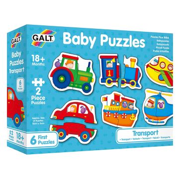 Galt Toys Baby Puzzles Transport 2 Piece Jigsaw Puzzles