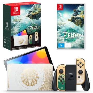 Nintendo Switch OLED Model The Legend of Zelda Tears of the Kingdom Edition Console with The Legend of Zelda: Tears of The Kingdom Bundle