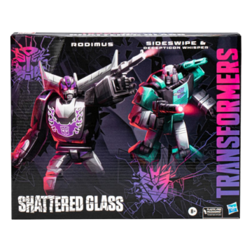 Transformers Generations Shattered Glass: Rodimus, Sideswipe and Decepticon Whisper Action Figure