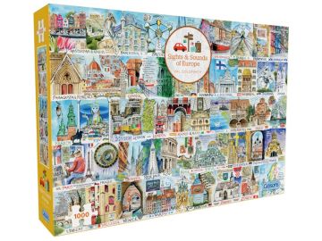 Gibsons Sights & Sounds of Europe 1000 Piece Puzzle (Image 1)