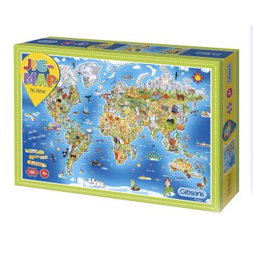 Gibson's Jig-Map Our World 250 Piece Jigsaw Puzzle