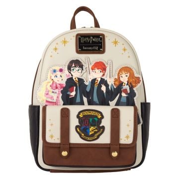 Harry Potter Hogwarts Flap Pocket 10" Faux Leather Mini Backpack