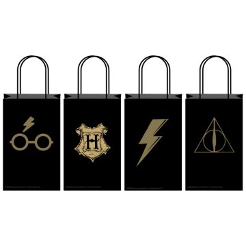 Harry Potter Mixed Design Kraft Party Bags 8 PAck