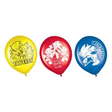 Sonic the Hedgehog 30cm Latex Balloons 6 Pack