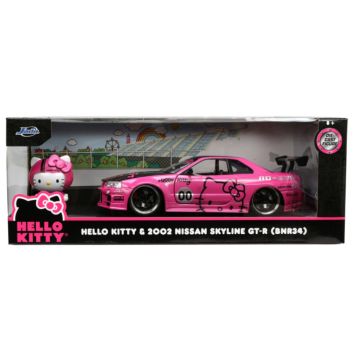 Hello Kitty & 2002 Nissan GT-R (R34) 1:24 Dieast Vehicle