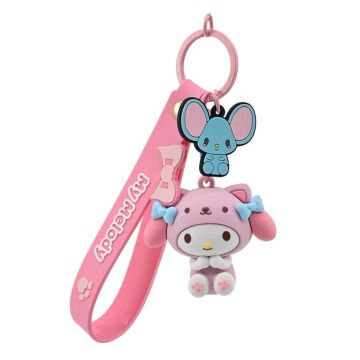 Hello Kitty And Friends Animal Collection My Melody Keychain With Hand Strap Window Box