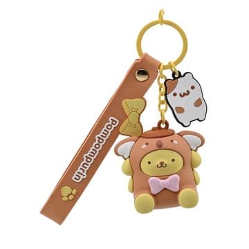 Hello Kitty And Friends Animal Collection Pompompurin Keychain With Hand Strap Window Box