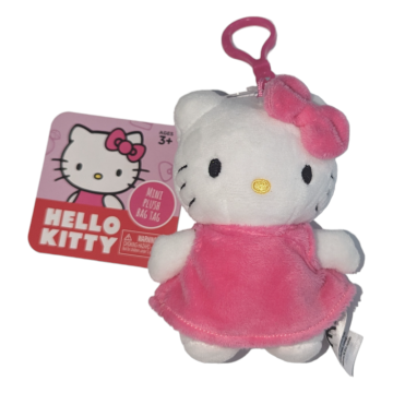 Hello Kitty Dark Pink Dress Mini Plush Bag Tag