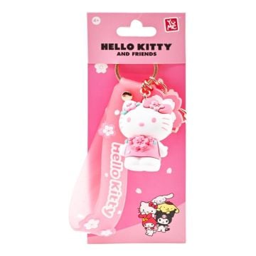 Hello Kitty & Friends Hello Kitty Sakura Keychain with Hand Strap