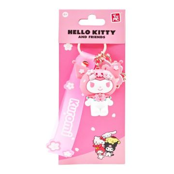 Hello Kitty & Friends Kuromi Sakura Keychain with Hand Strap