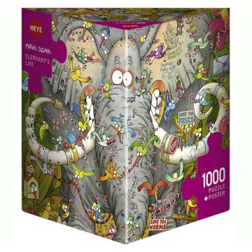 Heye Degano Elephants Life 1000 Piece Jigsaw Puzzle0