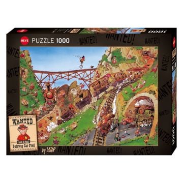 Heye Seek & Find Wanted Getaway Car Fred 1000 Piece Jigsaw Puzzle