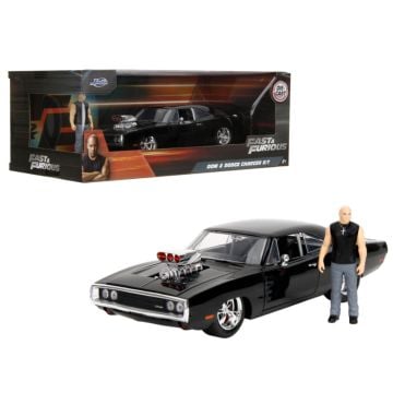 Hollywood Rides Fast & Furious 1970 Dodge Charger R/T 1:24 Scale Die-Cast Vehicle with Dom Toretto Figure