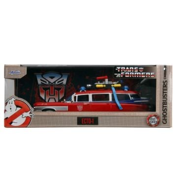 Hollywood Rides Ghostbusters ECTO-1 X Optimus Prime Mash-up 1:24 Scale Diecast Vehicle (Image 1)