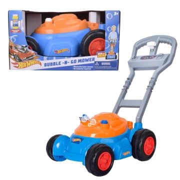 Hot Wheels Bubble N Go Mower & Bubble Solution (Blue/Orange)