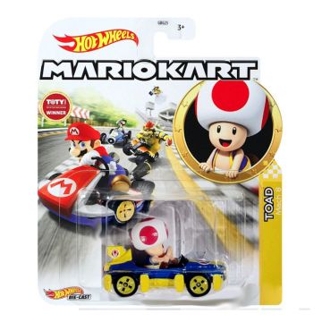 Hot Wheels Mario Kart Toad Mach 8 Diecast Vehicle