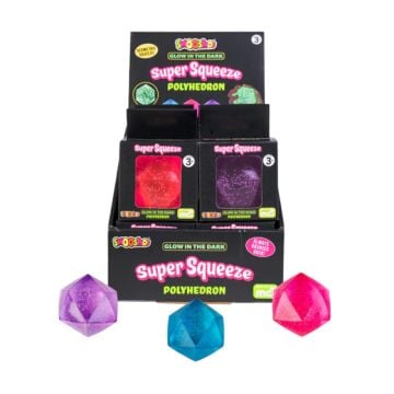 Smooshos Super Squeeze Glow in the Dark Glitter Polyhedron0