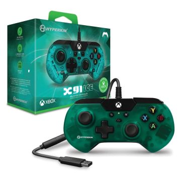Hyperkin X91 Ice Wired Controller For Xbox Series X|S, Xbox One & PC (Aqua Green)
