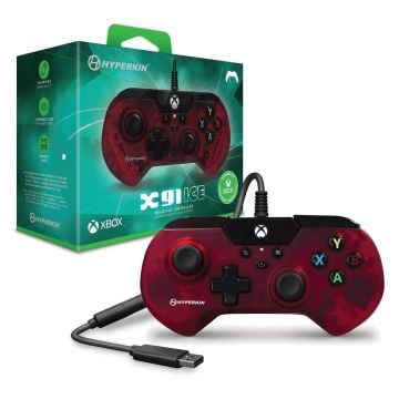 Hyperkin X91 Ice Wired Controller For Xbox Series X|S, Xbox One & PC (Ruby Red)