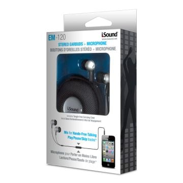 iSound Stereo Earbuds & Microphone Black