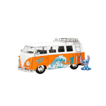 Disney Stitch 1961 Volkswagen Bus 1:24 Scale Diecast Vehicle with Stitch Figure