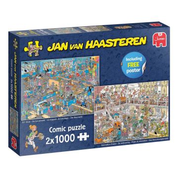 Jan Van Haasteren Renovation Project + DIY Shop 2 x 1000 Piece Jigsaw Puzzle0