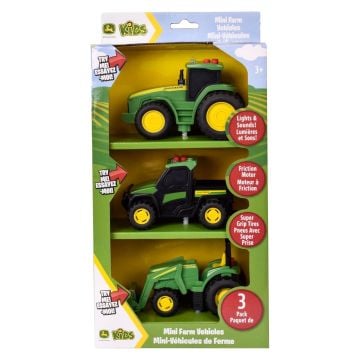 John Deere Kids Lights & Sounds Mini Farm Vehicles 3 Pack
