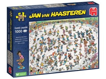 Jan Van Haasteren Riding the Skate Bowl 1000 Piece Puzzle