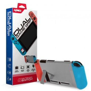 KMD Dual Game Grip Case for Nintendo Switch (Red & Blue)