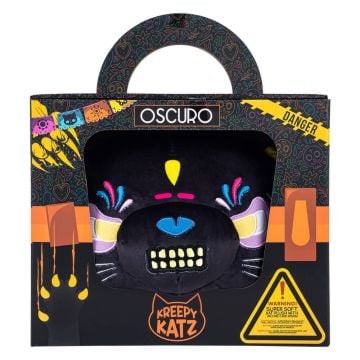Kreepy Katz Oscuro 30cm Plush in Pet Carrier (Image 1)