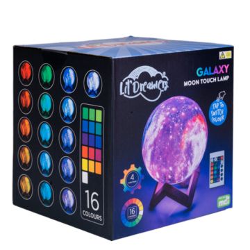 LilDreamers Galaxy Moon Touch Lamp