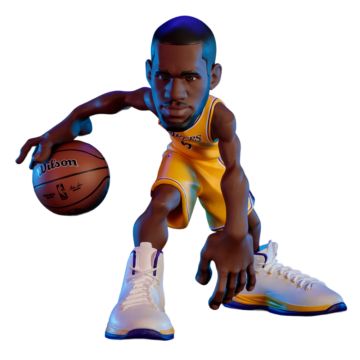 Small-STARS NBA Lebron James 2022 Lakers Gold Jersey 12" Limited Edition Vinyl Figure