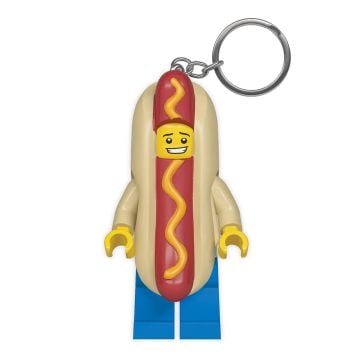 Lego Hot Dog Man Keychain Light 3 Inch Tall Figure
