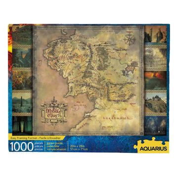 Aquarius Lord Of The Rings Middle Earth Map 1000 Piece Jigsaw Puzzle