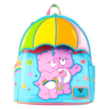 Loungefly Care Bears Rainbow Umbrella 10" Faux Leather Mini Backpack