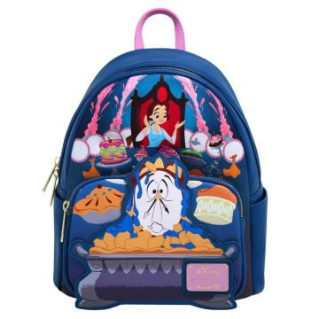 Loungefly Disney Beauty And The Beast 1991 Be Our Guest Faux Leather Mini Backpack