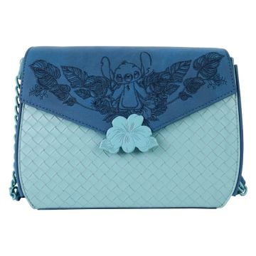 Loungefly Disney Lilo & Stitch Stitch Embroidered 10" Faux Leather & Suede Crossbody Bag