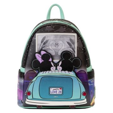 Loungefly Disney Mickey & Minnie Date Drive-In 10" Mini Backpack