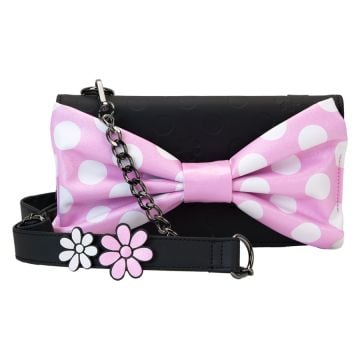 Loungefly Disney Minnie Floral Rock the Dots Clutch Crossbody Bag
