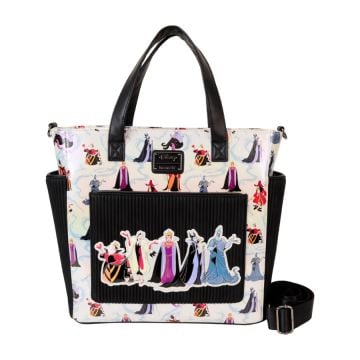 Loungefly Disney Villains Iridescent All Over Print Convertible Backpack & Tote Bag