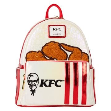 Loungefly KFC Chicken Bucket Sherpa 10" Faux Leather Mini Backpack0