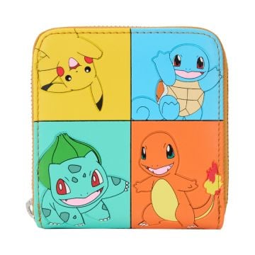 Loungefly Pokemon Colour Block Starters Zip Around Wallet