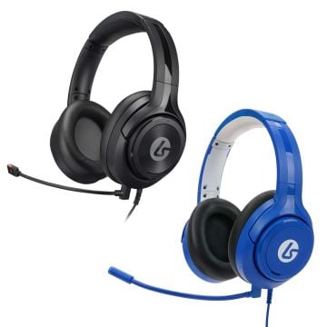 Lucidsound LS10X Shock Blue Wired Gaming Headset with LS10P Wired Black Gaming Headset Bundle