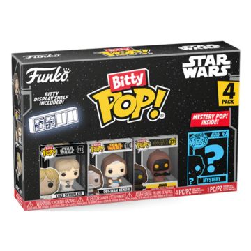 Star Wars Luke Skywalker, Obi-Wan Kenobi, Jawa & Mystery Bitty 4 Pack Funko Bitty POP! Vinyl