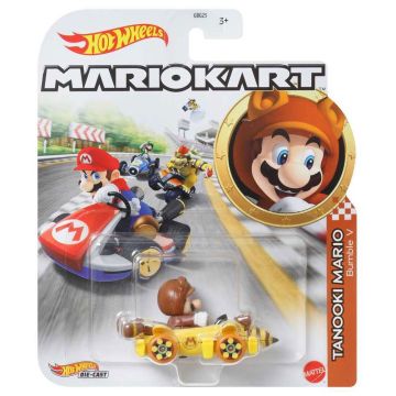 Hot Wheels Die Cast Mario Kart Tanooki Mario Bumble V