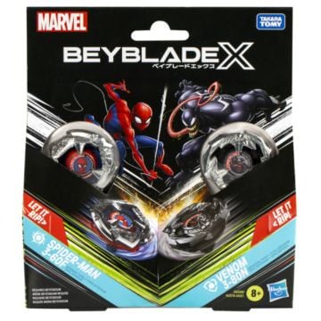 Beyblade X Marvel Collab: Spider-Man 3-60F vs. Venom 3-80N Dual Pack
